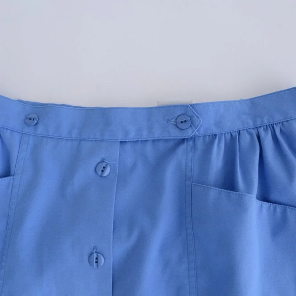 Vintage Koret Baby Blue Button Down Midi Skirt - Picture 8 of 11